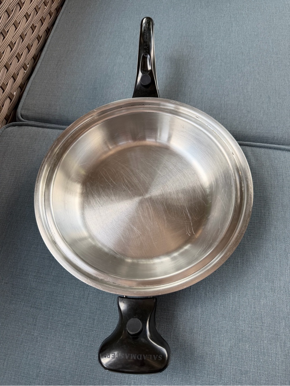Saladmaster 316Ti 10inch (25 cm) stainless steel skillet. Made in USA.